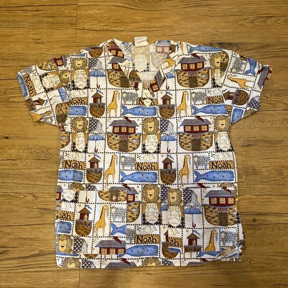Knot Us scrubs noahs ark xs nursing vet tech - Picture 1 of 5